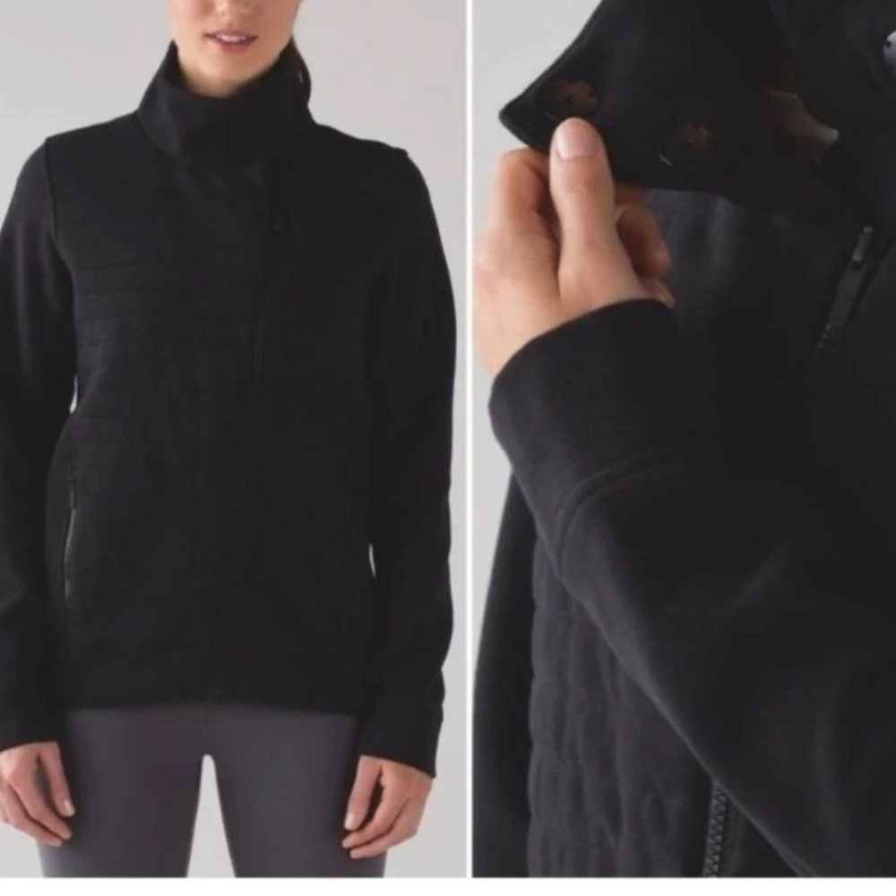 Lululemon Women's Black Be True‎ Soulcycle Full Zip Jacket Size 8